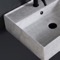 Marble Design Ceramic Wall Mounted or Vessel Double Sink With Counter Space